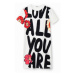 Desigual Každodenné šaty Love All You 23SWVK69 Biela Slim Fit