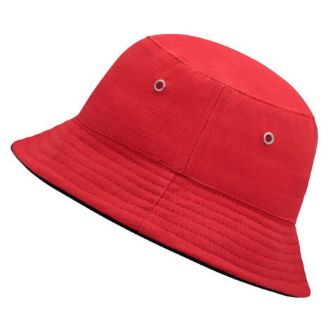 Myrtle Beach Detský klobúčik MB013 - Červená / čierna