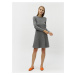 Sivé melírované svetrové šaty s dlhým rukávom VERO MODA Nancy