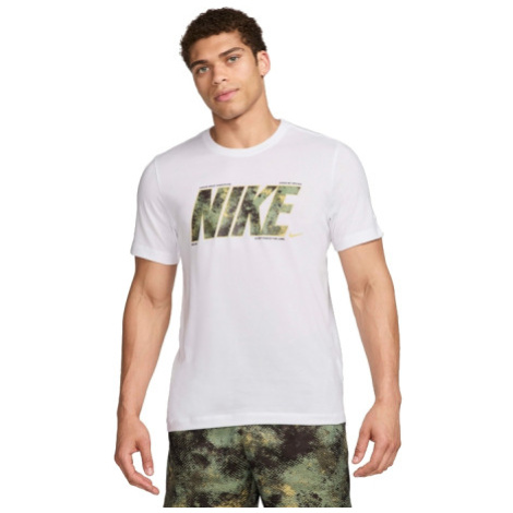 Pánske tričko s krátkym rukávom NIKE M NK DF TEE CAMO-100 WHITE