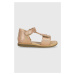 Detské kožené sandále Shoo Pom béžová farba