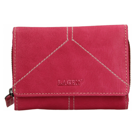 Dámska kožená peňaženka Lagen Katie - ružová