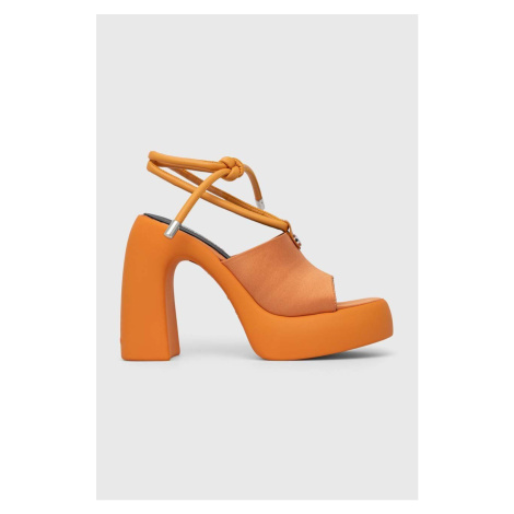 Sandále Karl Lagerfeld ASTRAGON HI oranžová farba, KL33725