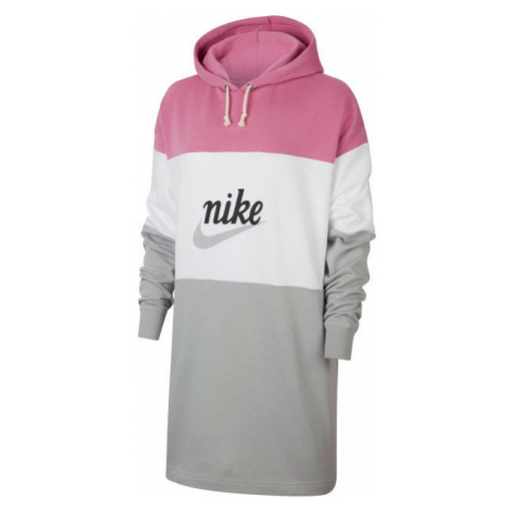 Nike NSW VRSTY HOODIE DRESS FT W ružová - Dámske šaty