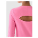 Dámske tréningové tričko s dlhým rukávom 4F LONGSLEEVE FNK-WAW24TFLOF250-54S-PINK