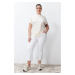 Trendyol Curve White Flare Jeans
