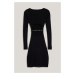 Šaty Karl Lagerfeld Jeans Klj Knitted Body Dress Black