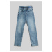 Džínsy Karl Lagerfeld Jeans Klj Hr Straight Wb Denim Washed Mid Blue