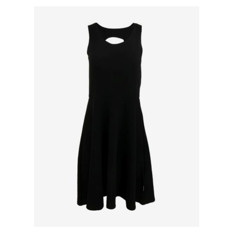 Čierne dámske šaty s prestrihmi ALPINE PRO Lenda