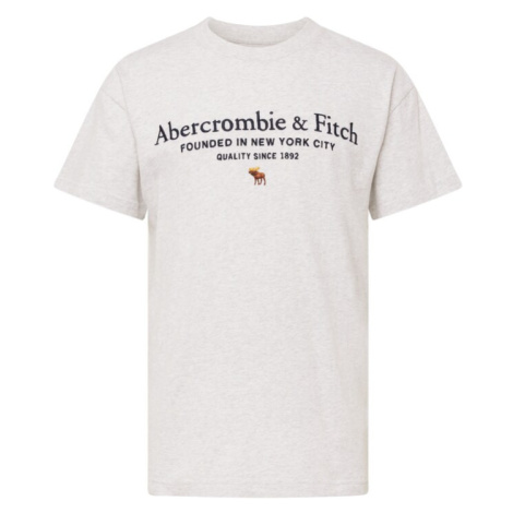 Abercrombie & Fitch Tričko  hnedá / sivá melírovaná / čierna