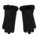 Ugg Dámske rukavice W Shorty Glove W Leather Trim 17367 Čierna