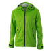 James & Nicholson Pánska softshellová bunda s kapucňou JN1098 - Jarná zelená / oceľovo šedá