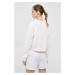 Bavlnená mikina New Balance WT23555WAN-WAN, dámska, ružová farba, jednofarebná