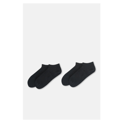 Dagi Black 6926 Men's Bamboo Booties Socks 2-Pack