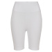 Women's high-waisted cycling shorts white