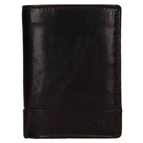 Pánska kožená peňaženka Lagen Thoress - tmavo hnedá