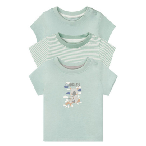lupilu® Detské bavlnené tričko pre bábätká BIO, 3 kusy (zelená)