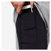 Pánske priedušné šortky 2 v 1 na fitnes s vreckom na zips sivé