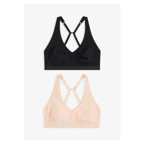 Podprsenka bralette bez kostíc (2 ks) bonprix