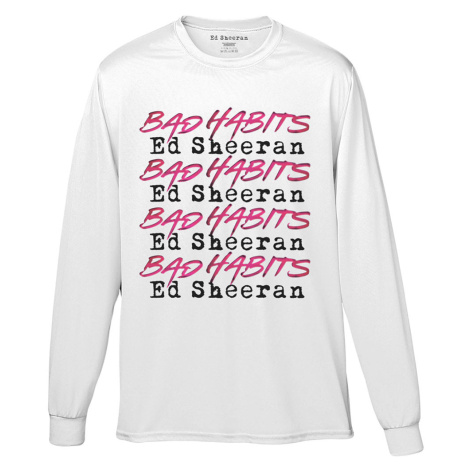 Ed Sheeran tričko Bad Habits Stack Biela