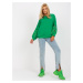 Green sweatshirt without hood with embroidery RUE PARIS