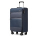 British Traveller Suitcase kufor s mäkkým povrchom a s priehradkou na notebook - navy - 40L