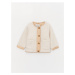 LC Waikiki Crew Neck Long Sleeve Plush Baby Girl Coat