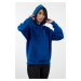 Trendyol Saks Thick Fleece Inside Oversize/Wide Fit Hooded Basic Knitted Sweatshirt