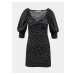 Čierne bodkované šaty Miss Selfridge Petites