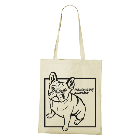 Plátená taška s potlačou plemena Francúzsky buldoček - darček pre milovníkov psov