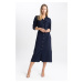 DEFACTO Shirt Collar Aerobin Midi Long Sleeve Dress