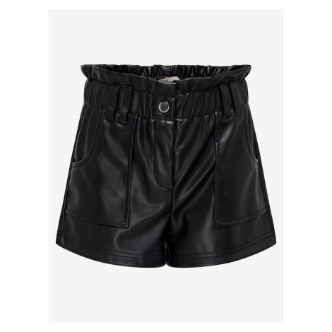 Black faux leather shorts ONLY Stephanie - girls