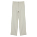 Trendyol Stone Premium Waist Detailed Linen Blended High Waist Wide Leg Trousers