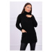 Sweater with stand-up collar black