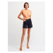 Dilvin Black Shorts With Feathered Legs Zilmod