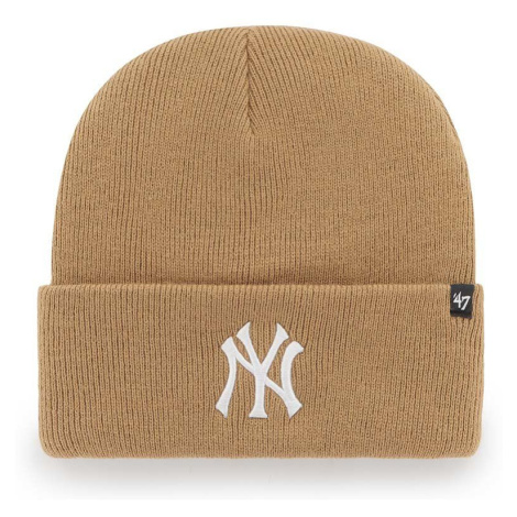 Čiapka 47brand Mlb New York Yankees oranžová farba, 47 Brand