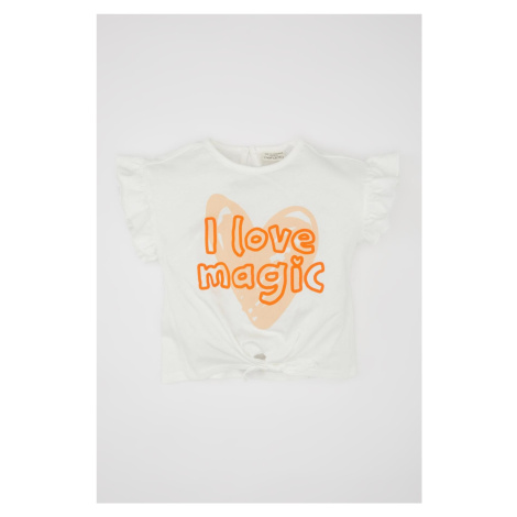 DEFACTO Baby Girl Printed Short Sleeve T-Shirt