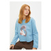 Trendyol Blue 100% Organic Fabric Knitted Sweatshirt