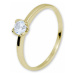 Brilio Zásnubný prsteň zo žltého zlata so zirkónom 226 001 01077 60 mm