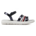 Tommy Hilfiger Sandále Stripes Velcro T4A2-32771-1372 M Tmavomodrá