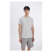 DEFACTO Slim Fit Crew Neck Printed Short Sleeve T-Shirt