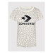 Converse Tričko Center Front Star Chevron Leopard 10022364-A01 Béžová Regular Fit