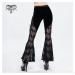 nohavice gotický DEVIL FASHION Gothic flared trousers with side ties