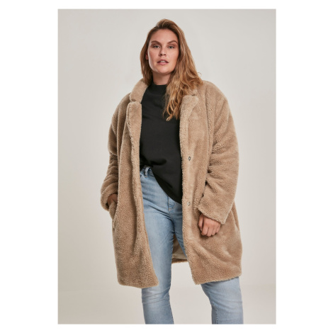 Women's Oversized Sherpa Coat Sand Urban Classics