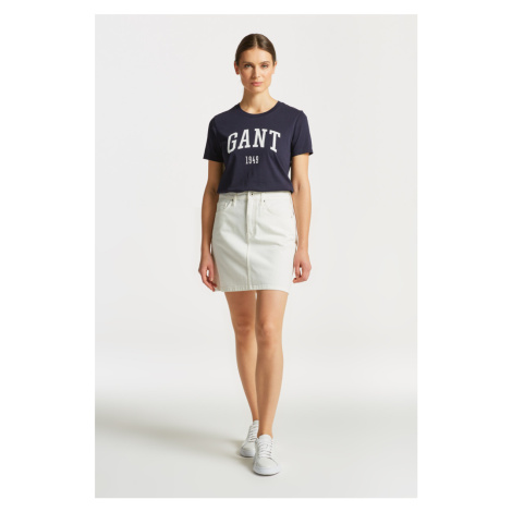 SUKŇA GANT WHITE DENIM SKIRT EGGSHELL