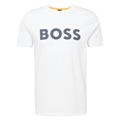 BOSS Orange Tričko 'Thinking'  čierna / biela Hugo Boss