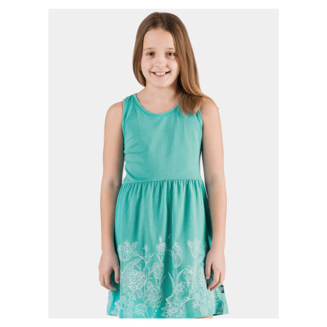 Zelené dievčenské kvetované šaty SAM 73