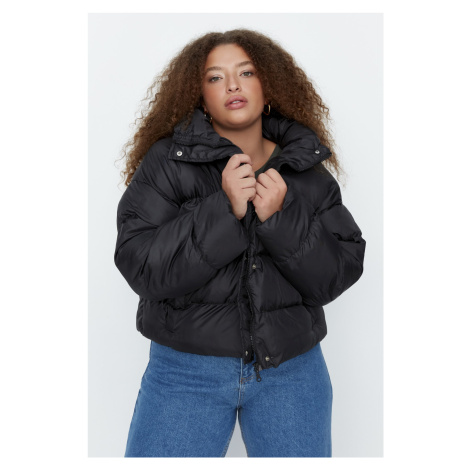 Trendyol Curve Black Crop Down Jacket