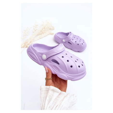 Kids foam slippers Crocs purple Cloudy