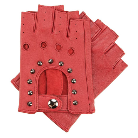Červené automobilové dámske rukavice bez palcov Wittchen